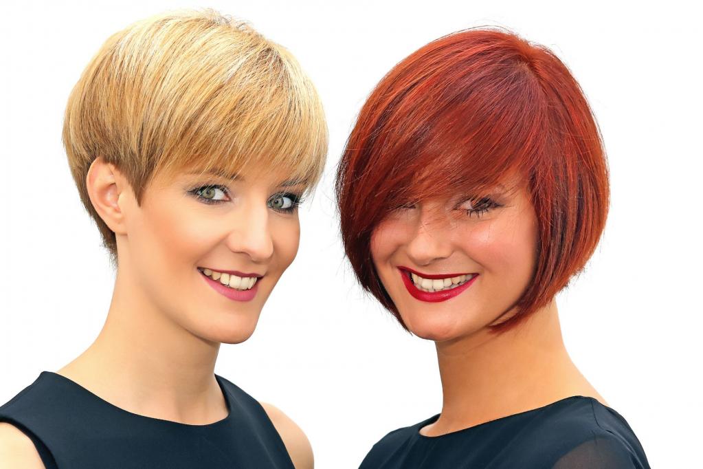 Blond und Rot mit Highlights